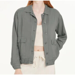 Splendid Poppy Utility Jacket Lightweight Women XL Olive Neutral Outdoors